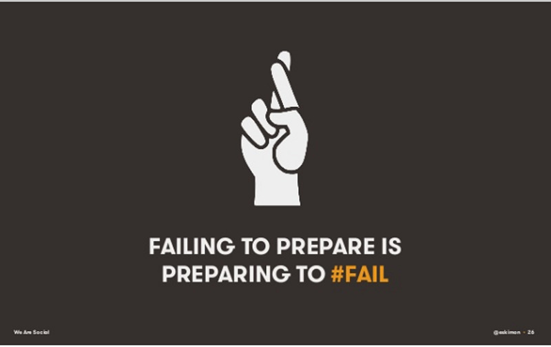"No estar preparados es preparar el fallo"