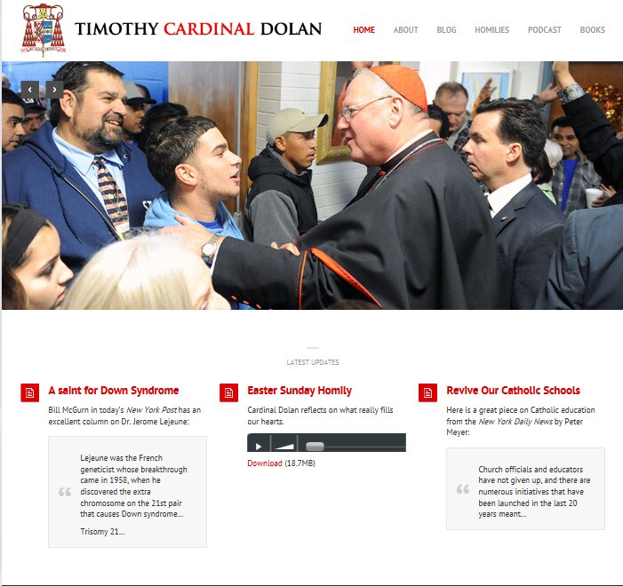 Página web del Cardenal Dolan