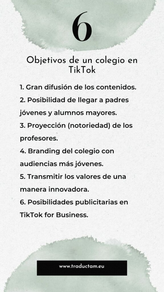 Objetivos y beneficios de una cuenta de un colegio en TikTok